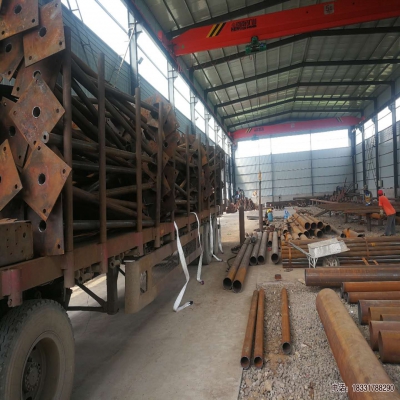 7月份交通標(biāo)志桿車間拍攝